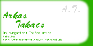 arkos takacs business card